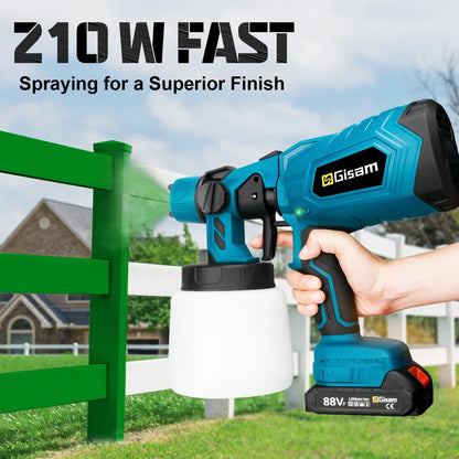 1000ML Cordless Electric Spray Gun – High Power HVLP Paint Sprayer for Auto, Furniture, Steel Coating, Compatible with Makita 18V Battery
