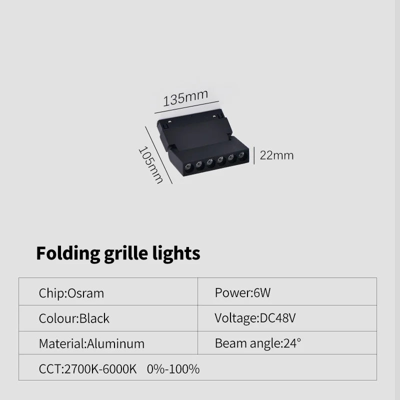 New Magnetic Track Light – Dimmable 48V LED Ceiling Lamp with Remote Control & No Main Light Design Spotlight
