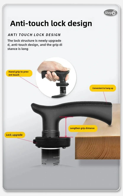 2-in-1 Portable Folding Cane & Chair — Quick-Fold Walking Stick with Built-In Seat and Three Legs