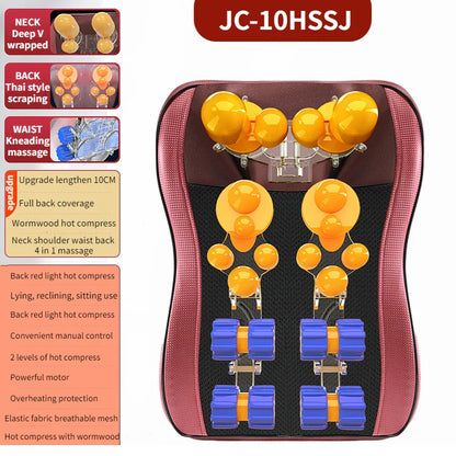 Multifunctional Electric Full Body Massage Cushion – Back, Waist, Neck & Shoulder Shiatsu Kneading Massager for Home Use