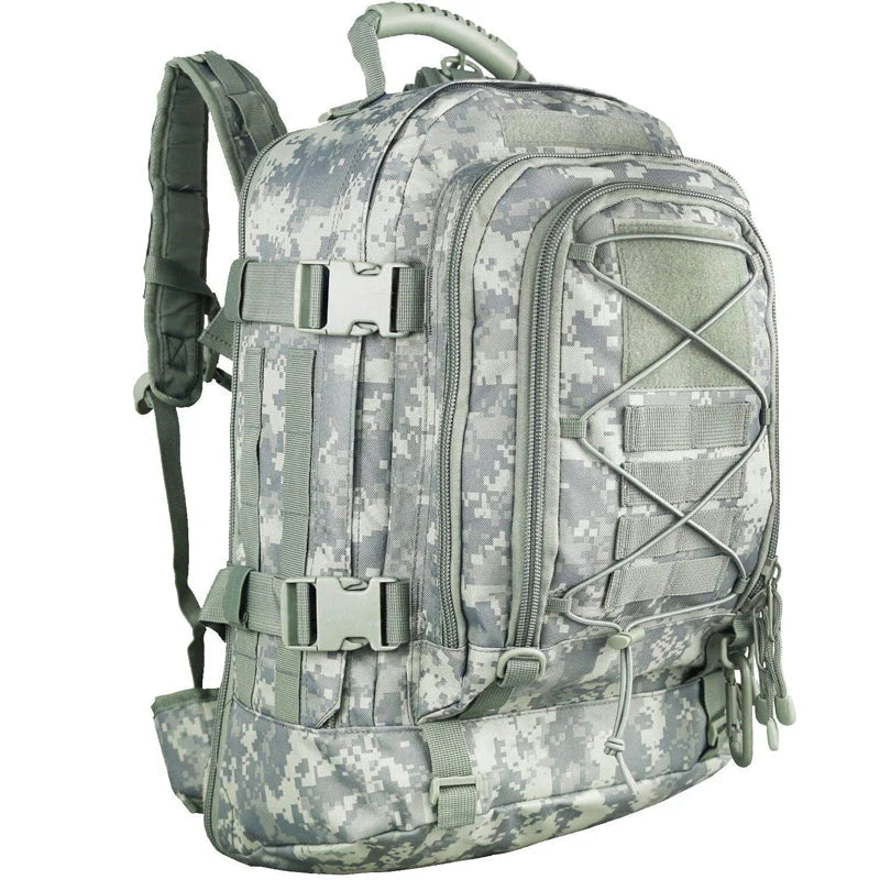 65L Tactical Outdoor Backpack — Large Capacity Military Hiking & Camping Rucksack for Men