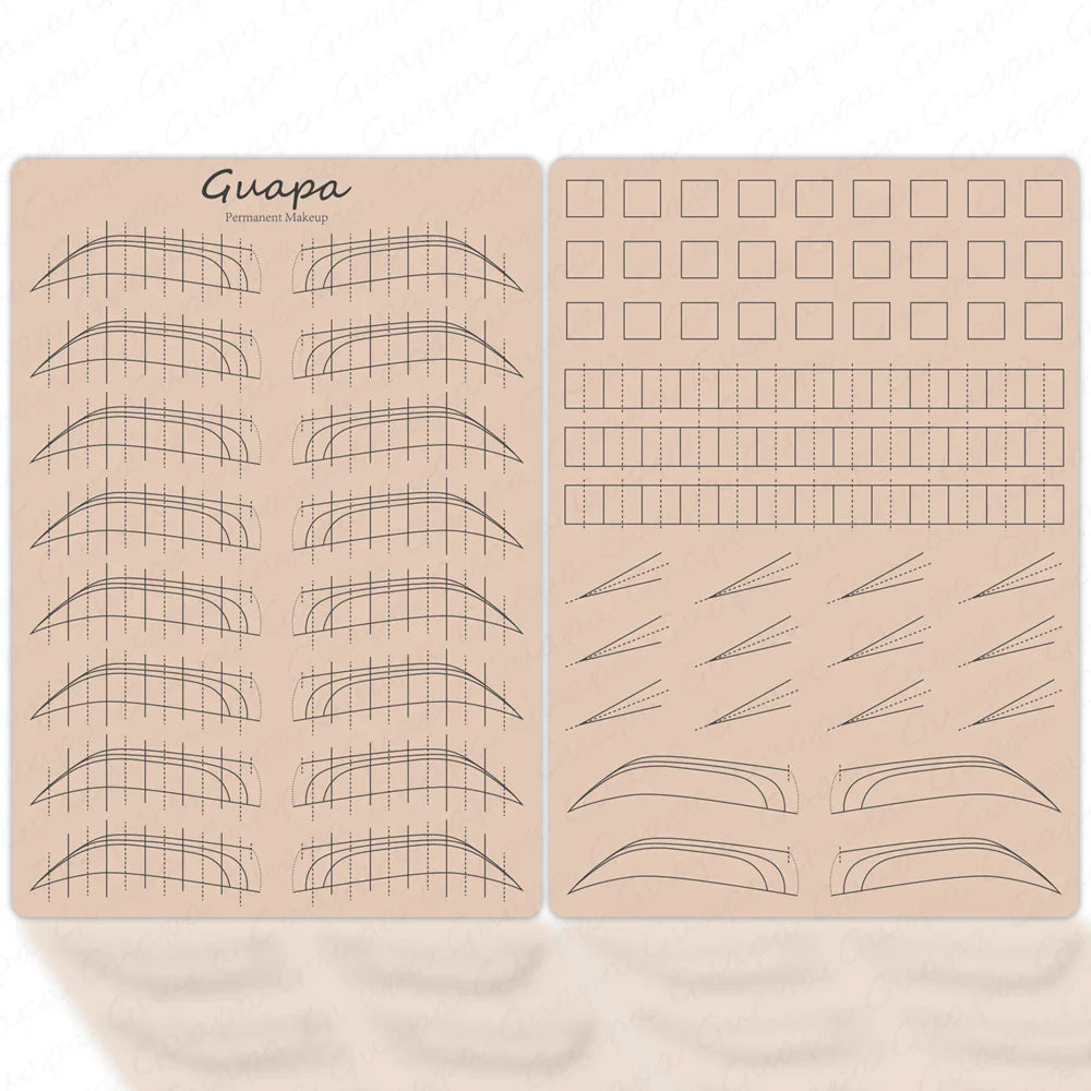 Microblading Practice Skin Sheets — Eyebrow Segment Tip Joint Texture for Semi-Permanent Makeup Training