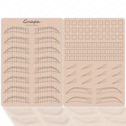 Microblading Practice Skin Sheets — Eyebrow Segment Tip Joint Texture for Semi-Permanent Makeup Training