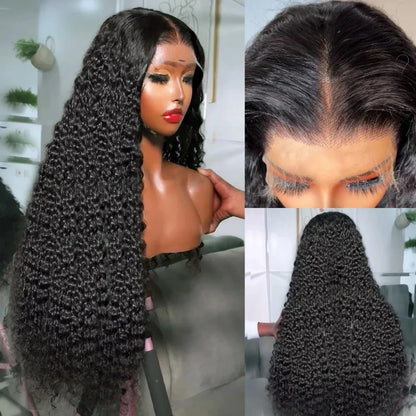250% Density 360 HD Full Lace Glueless Wig – 30 Inch Deep Water Wave Frontal Human Hair Wig