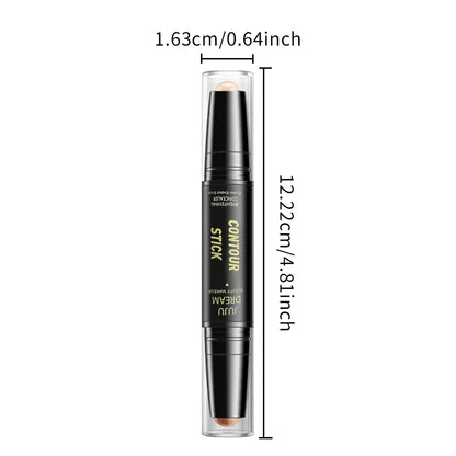 Dual-Ended Contour & Concealer Stick – Long-Lasting Foundation for Dark Circles & Facial Contouring