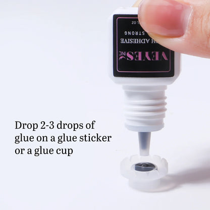 Veyes Inc 5ml Eyelash Extension Glue — Veyelash Fast-Drying Strong Lash Adhesive, 0.5 Sec Dry Time, 7-Week Retention for Volume Lashes
