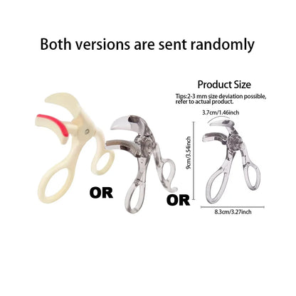 Dual-Type Eyelash Curler with Comb – Wide & Partial Clip, Waterproof, Long-Lasting Natural Curl, Unisex