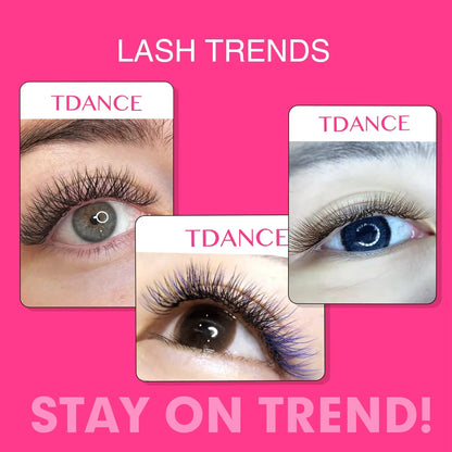 TDANCE 3D–6D Premade Fan Eyelash Extensions – W Style Faux Mink Soft Bloom Automatic Flowering Volume Lashes for Natural Salon-Quality Look
