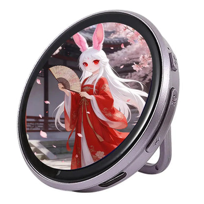Dynamic Electronic Anime Badge - Touch-Control Digital Display for Photos, GIFs & Videos