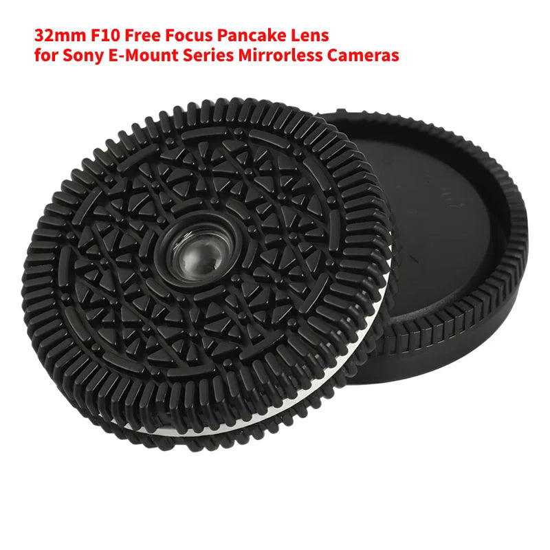 32mm F10 Free Focus Pancake Lens — Sony E, Nikon Z, Fuji X, EF-M, M43 Mount Mirrorless Cameras