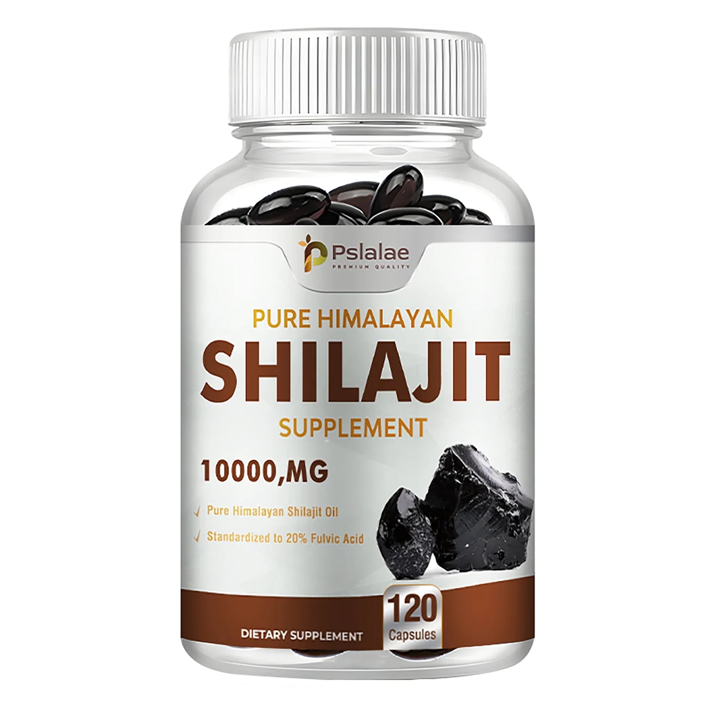 Shilajit Supplements - 120 Capsules for Enhanced Nutrient Absorption, Detoxification & Stress Relief