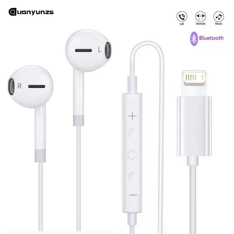 Apple iPhone Earphones — Original Wired Headphones for iPhone 7–16 Pro Max with USB-C, Lightning, 3.5mm