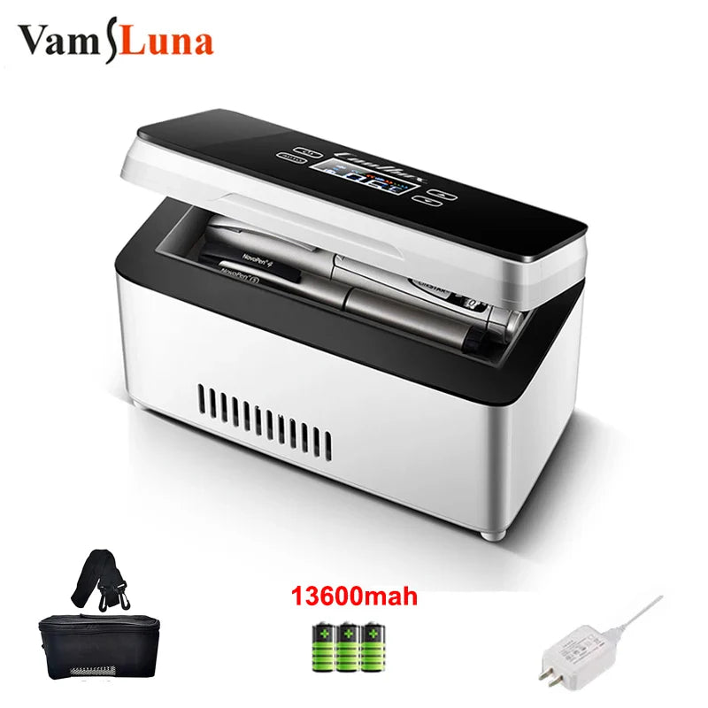 13600mAh Mini Insulin Refrigerator — High-Power USB Refrigerated Pill Box, 0-18°C Temperature Control Incubator