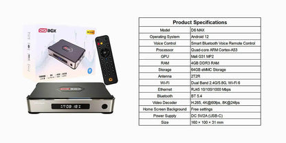 Genuine DIGIBOX D6 MAX Android TV Box — Upgraded from D3 Plus, EVPAD 11P Function, Japan & USA Version