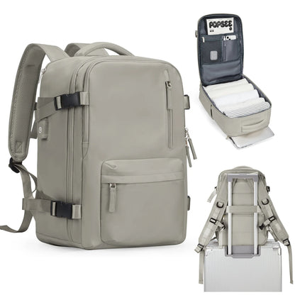 Women's Cabin Travel Backpack - Large Capacity, Water-Resistant Laptop Bag 45x36x20 cm, Fits EasyJet and Ryanair Carry-On Dimensions