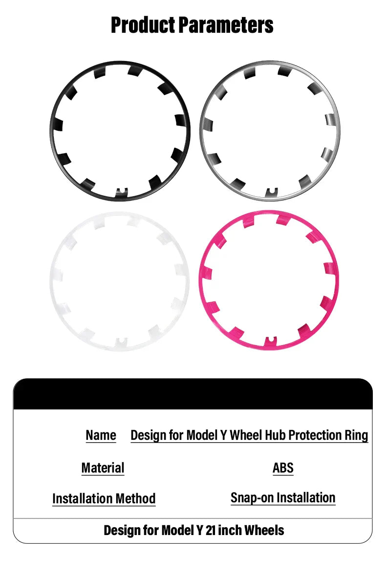 Model Y 2020-2024 Tesla 21" Wheel Protector – 4PCS ABS Rim Protection Accessories