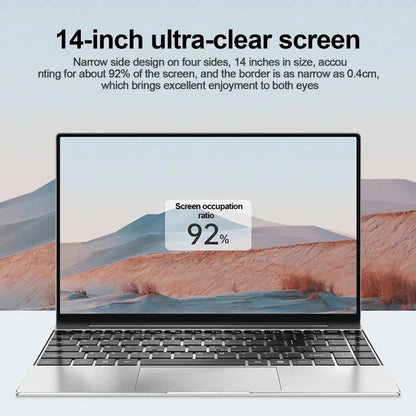 14.1" Ultra-Slim Laptop — Intel N3700 | 16GB RAM | 2TB SSD | 1920x1080 FHD | Windows 11 Pro