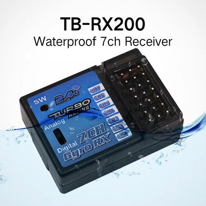 Turbo Racing A82-S 2.4GHz 7CH LCD Remote Controller with Receiver for RC Cars & Boats