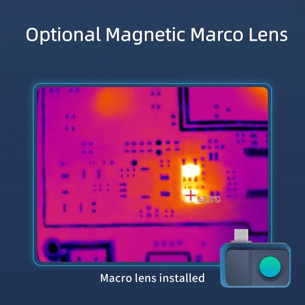 TOOLTOP T7 Android Thermal Imager – 256x192 Mobile Thermal Imaging Camera, Type-C, 25Hz for Solar Panel & Device Fault Detection