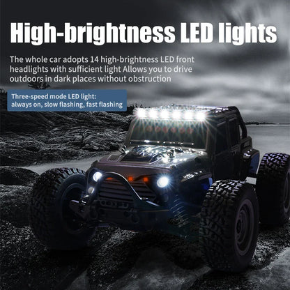 ZWN 1:16 4WD RC Monster Truck – 70KM/H High-Speed Drift Remote Control Car with LED for Kids, vs Wltoys 144001