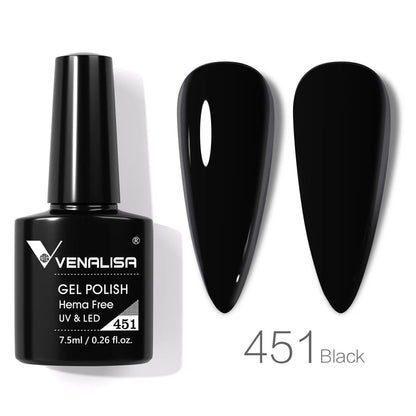 VENALISA 7.5ml HEMA-Free Nail Gel Polish – VIP4 Semi-Permanent Soak-Off UV/LED Gel Varnish, Full Coverage Nail Lacquer