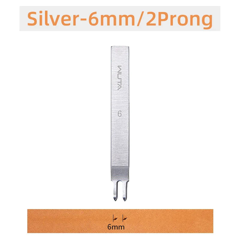 WUTA Leather Chisel Tool – Diamond Pricking Iron with 3/4/5/6mm Hole Punch for Stitching & Leathercraft