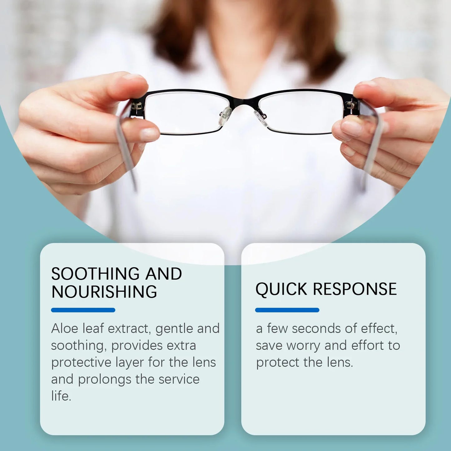 Jue-Fish 100ml Glasses Scratch Removal Spray – Lens & Camera Screen Cleaner, Eyeglass Repair Solution