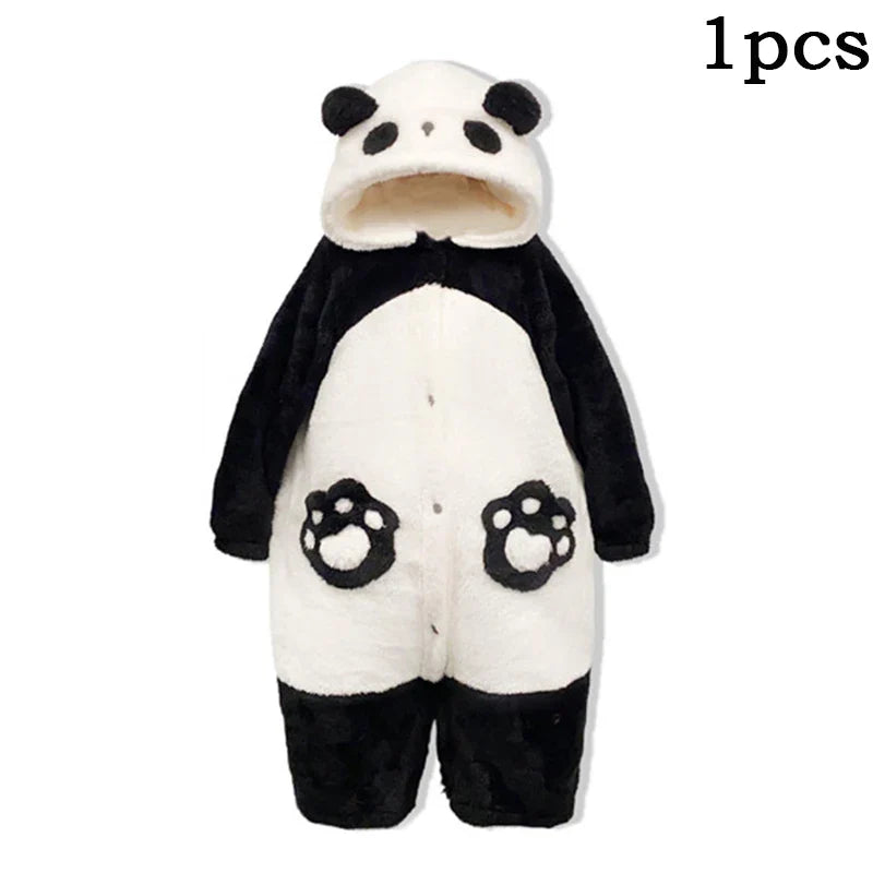 Winter Unisex Panda Robe Costume – Kigurumi Onesie, Unicorn Cosplay Pajamas, Animal Sleepwear Jumpsuit for Adults