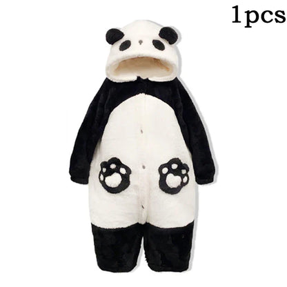 Winter Unisex Panda Robe Costume – Kigurumi Onesie, Unicorn Cosplay Pajamas, Animal Sleepwear Jumpsuit for Adults