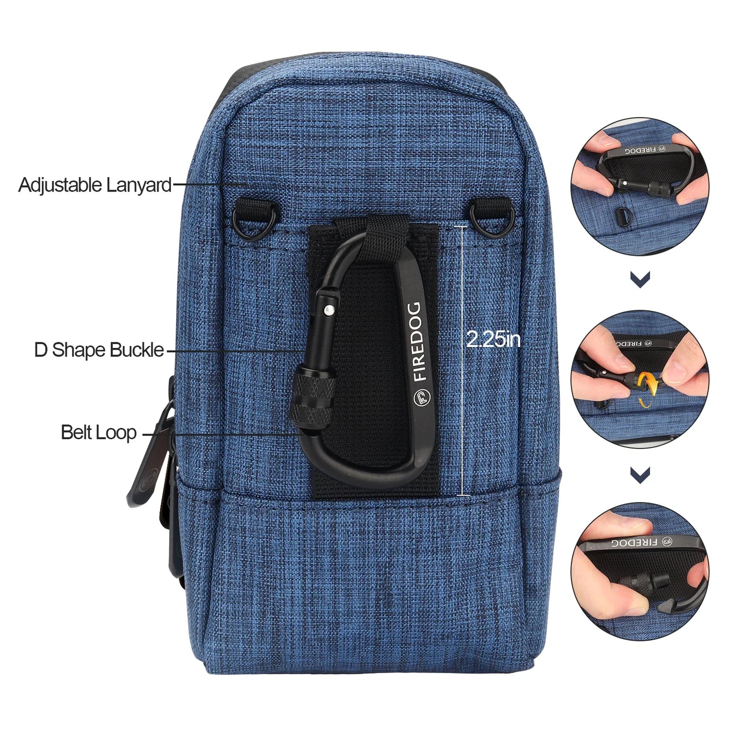 FIREDOG Smell-Proof Crossbody Sling Bag – Travel Carrying Odor-Proof Storage Pouch