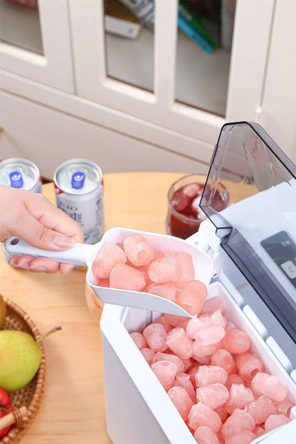 Portable Electric Ice Cube Maker - Automatic Bullet Round Ice Machine, 15kg/24H for Family, Bar, Coffee Shop, Kitchen, Office
