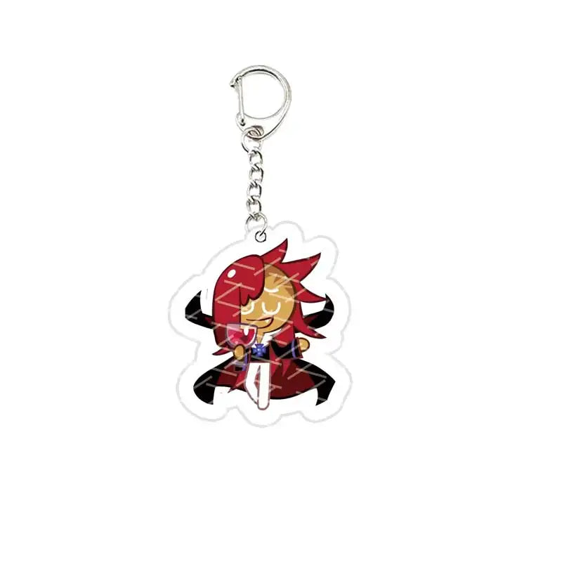 Game Chibis Shadow & Milk Cookie Keychains – Acrylic Bag Pendant for Coffee Brea & Pure Vanilla Fans Gifts