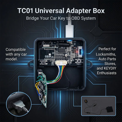 Car Key Universal Adapter Box - KEYDIY Remote Control Duplicator 433.92MHz Key Fob Programmer & Gate Remote Clone Tool