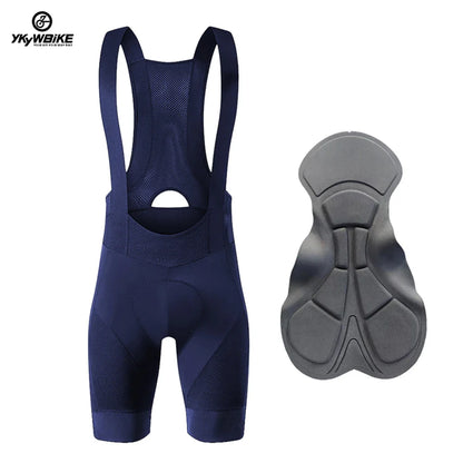 Ykywbike Men's Cycling Bib Shorts – Padded Quick-Dry Bike Tights for 6-Hour Rides, Outdoor Cycling Clothing