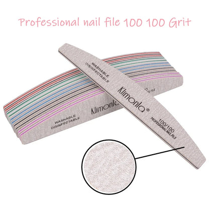 5/10PCS Professional Nail File Set - 100/180 Grit EVA Thickened Sandpaper Manicure Tools for Salon & Home Use