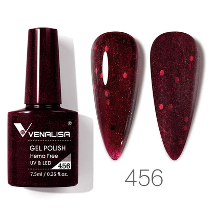 VENALISA 7.5ml HEMA-Free Nail Gel Polish – VIP4 Semi-Permanent Soak-Off UV/LED Gel Varnish, Full Coverage Nail Lacquer