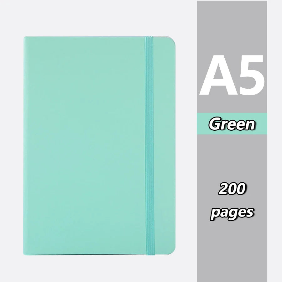 2PC Leather Notebook Set – 200-Page Lined Office Journal & Student Notepad
