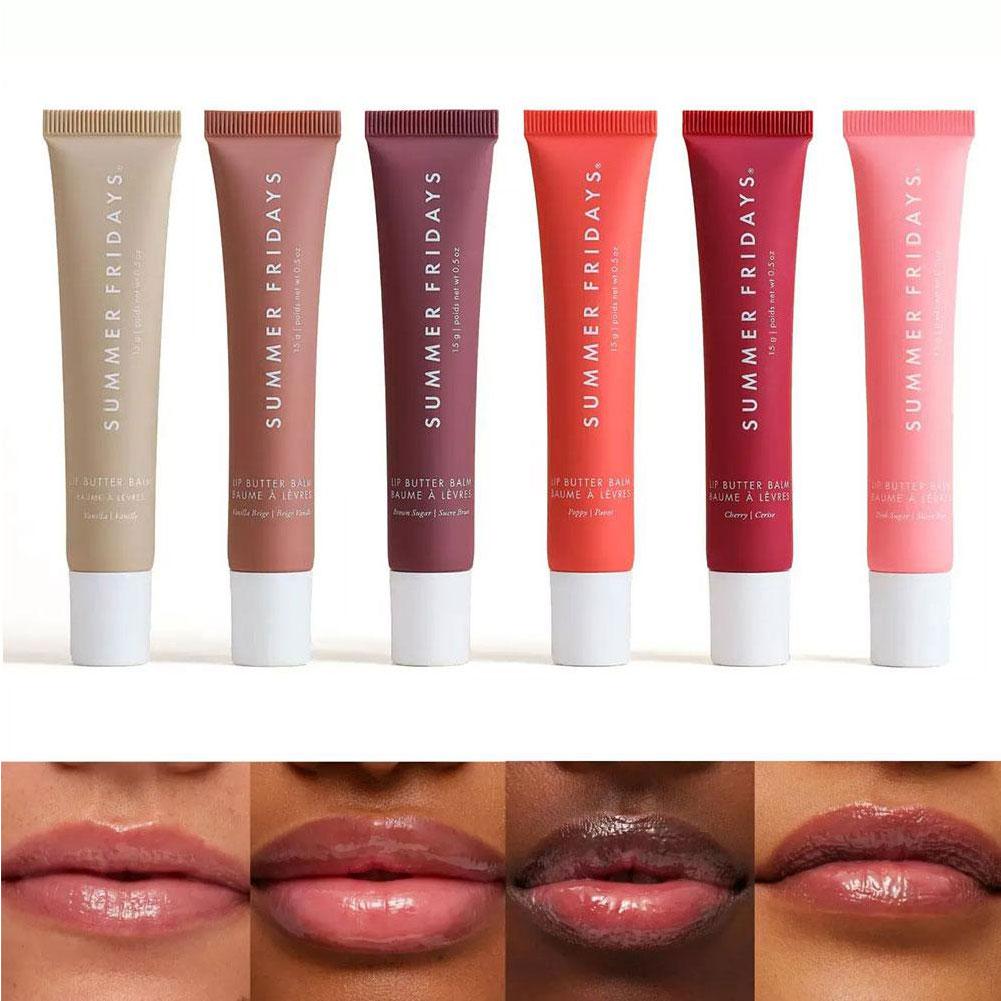 Summer Fridays Mini Lip Gloss Set – Vanilla Beige Moisturizing Lip Balm, Transparent & Smooth Makeup