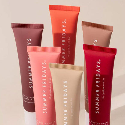 Summer Fridays Mini Lip Gloss Set – Vanilla Beige Moisturizing Lip Balm, Transparent & Smooth Makeup