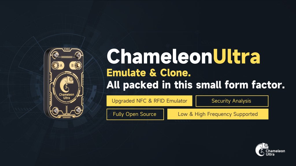 Genuine Chameleon Ultra RFID Emulator — NFC Key Fob Access Control System & RFID Reader Solution
