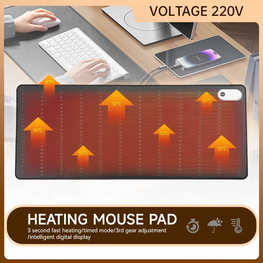 Adjustable Waterproof Electric Heating Pad - Intelligent Heated Mat for Home and Office