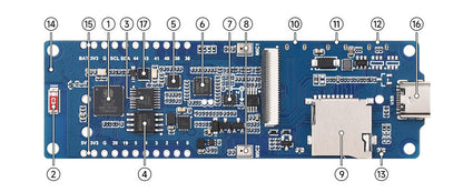 3.49" IPS Capacitive Touch Display - ESP32-S3 High-Performance Development Board, 172×640 Resolution