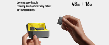 FULAI M X5 Wireless Lavalier Microphone – Quick Noise-Cancellation System for DSLR, iPhone, Android & YouTube Recording