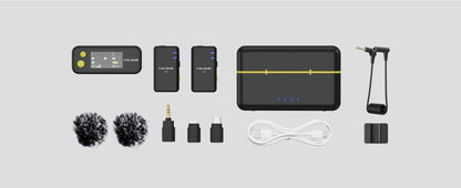 FULAI M X5 Wireless Lavalier Microphone – Quick Noise-Cancellation System for DSLR, iPhone, Android & YouTube Recording