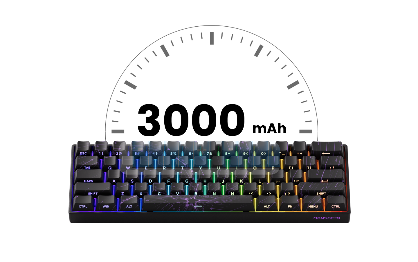 Akko MonsGeek FUN60 60% Mechanical Gaming Keyboard – Magnetic Switch, 8K Rapid Trigger, ARGB HE/TMR Custom Keyboard