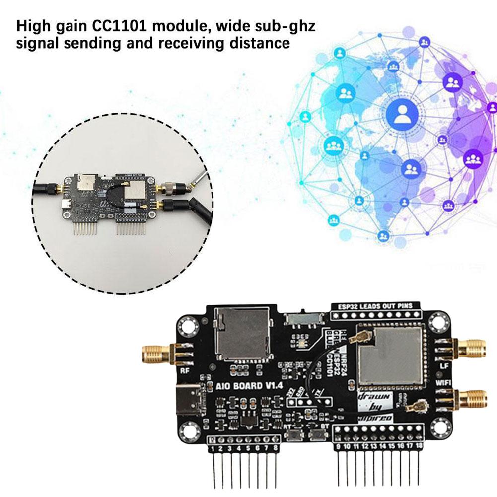 Flipper Zero Modification Module – NRF24 + ESP32 2.4G High-Gain Development Board with CC1101 Support for NRF Sniffer & MouseJacker