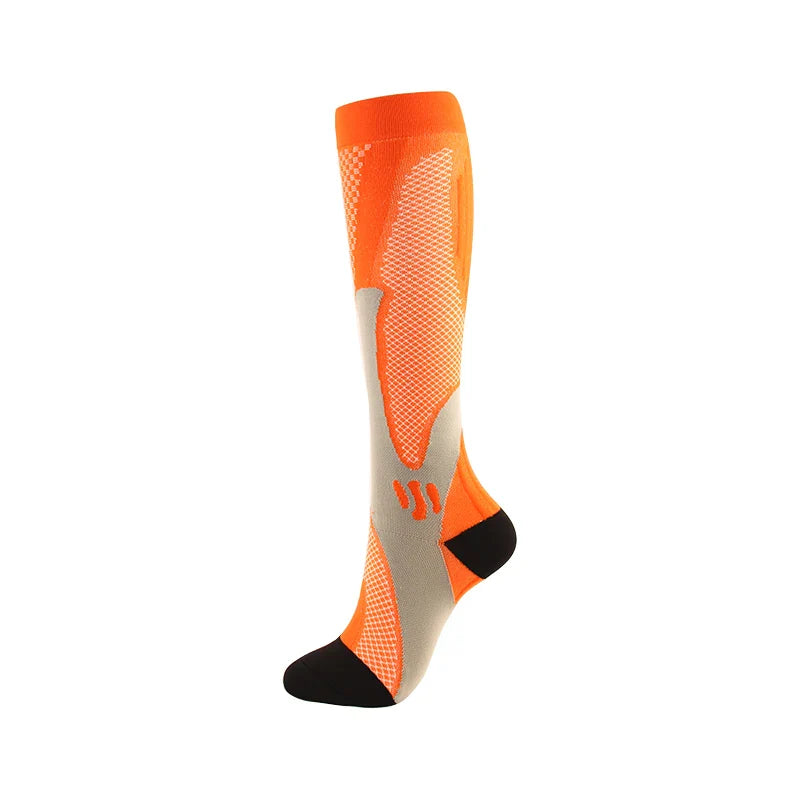 Men's Compression Sports Socks - Running, Cycling, Nursing, Varicose Veins Support, Outdoor Hiking Socks