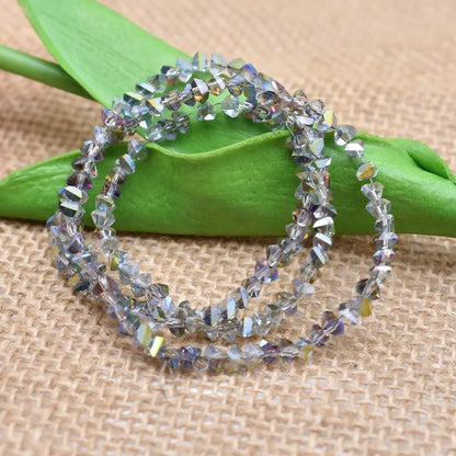Yanqi Triangle Crystal Beads - 38 Colors 4mm Loose Glass Beads for DIY Jewelry Making Earrings Necklace Crafts