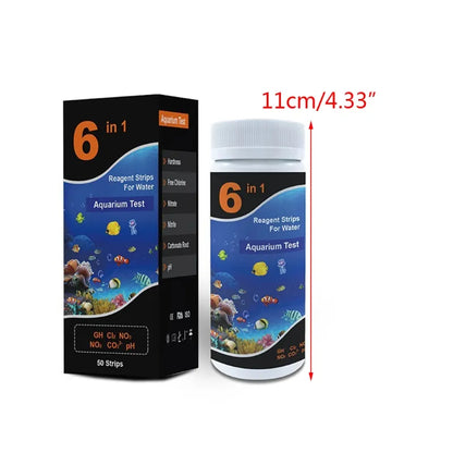 Premium 6-in-1 Test Strips for Pools and Aquariums - Your Total Solution for Water Quality Detection!