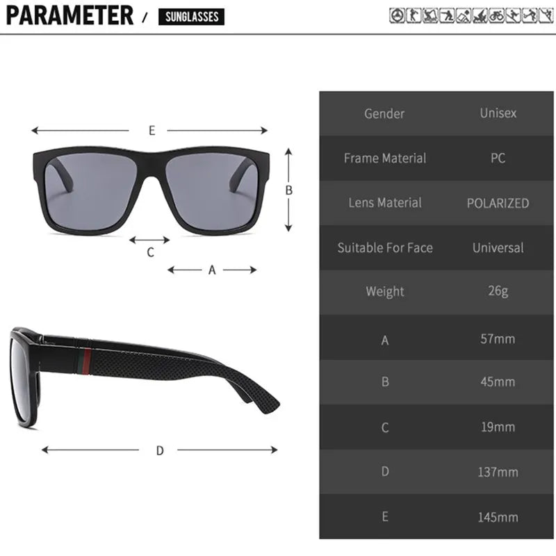 2024 Luxury Polarized Sunglasses for Men — High-End Square UV400 Driving Eyewear & Fashion Travel Sun Glasses